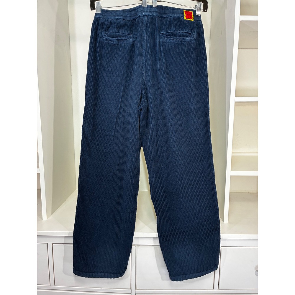 Empyre Navy Blue Wide Wale Corduroy Pants Mens Large Relaxed Drawstring Waist - Picture 3 of 8